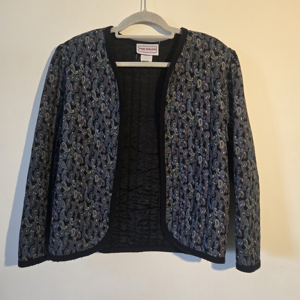 Quilted Paisley Vintage Marc Anthony Jacket Grammacore Size Medium‎ EUC